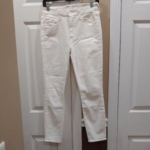 MOTHER Ankle & Cropped Jeans in White